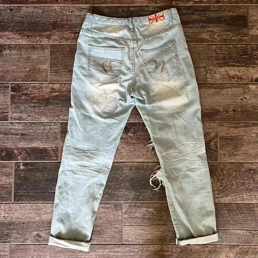 Machine Pour Neuf Jeans Women's Size 27 US - Distressed - Heavy Wash - Cuffed - Picture 8 of 8